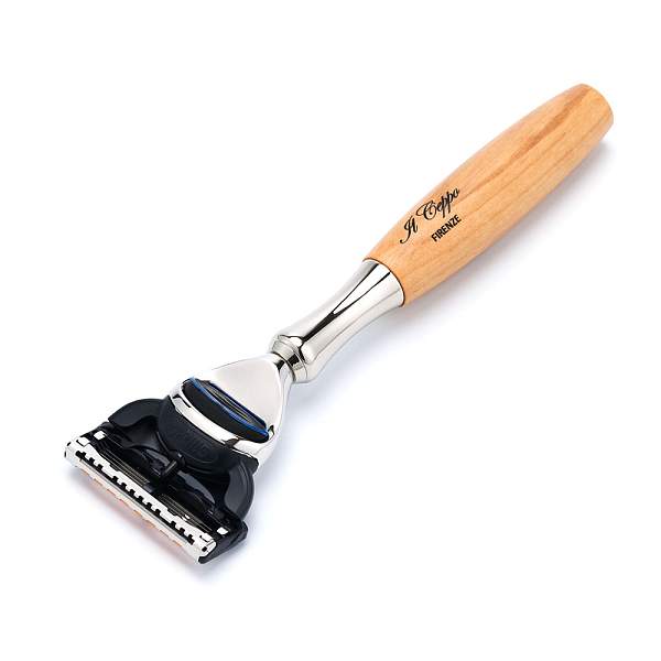 Бритвенный набор IL Ceppo: станок, помазок, подставка, оливковое дерево/никелированная латунь, FUSION, натуральный ворс барсука BEST BADGER SET-S11461FT IL CEPPO, Артикул: SET-S11461FT фото №1