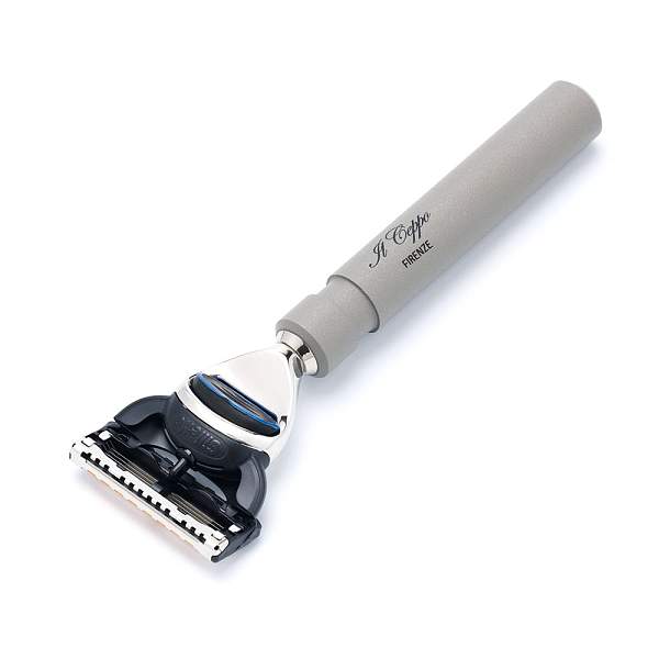 Бритвенный набор IL Ceppo:станок, помазок, подставка, алюминий/никелированная латунь, FUSION, натуральный ворс барсука BEST BADGER, размер узла M (22) SET-S11972FT IL CEPPO, Артикул: SET-S11972FT фото №1