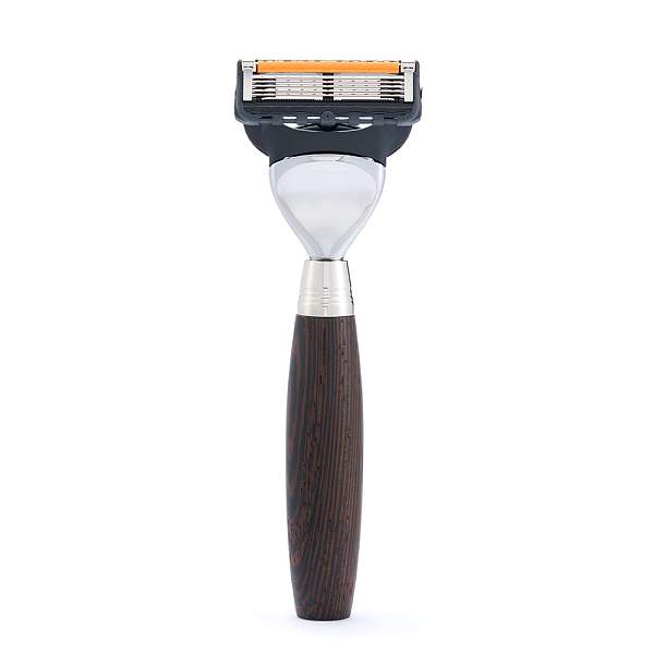 Бритвенный набор IL Ceppo: станок, помазок, подставка, чаша, венге/никелированная латунь, FUSION, натуральный ворс барсука BEST BADGER SET-S11562FT IL CEPPO, Артикул: SET-S11562FT фото №1