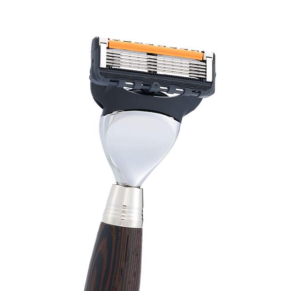 Бритвенный набор IL Ceppo: станок, помазок, подставка, чаша, венге/никелированная латунь, FUSION, натуральный ворс барсука BEST BADGER SET-S11562FT IL CEPPO, Артикул: SET-S11562FT фото №1