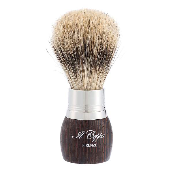 Бритвенный набор IL Ceppo: станок, помазок, подставка, чаша, венге/никелированная латунь, FUSION, натуральный ворс барсука BEST BADGER SET-S11562FT IL CEPPO, Артикул: SET-S11562FT фото №1