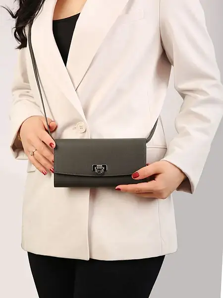 Сумка женская клатч-портмоне из натуральной кожи P056D.X113.112 Haki Petek, Артикул: P056D.X113.112 фото №1