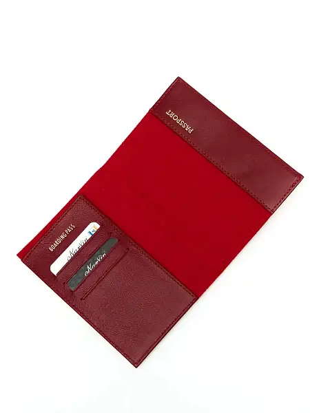 Обложка для паспорта NARVIN 9161-Croco Red Vasheron, Артикул: 9161-Croco Red фото №1