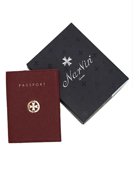Обложка для паспорта NARVIN 9161-Polo Bordo Vasheron, Артикул: 9161-Polo Bordo фото №1