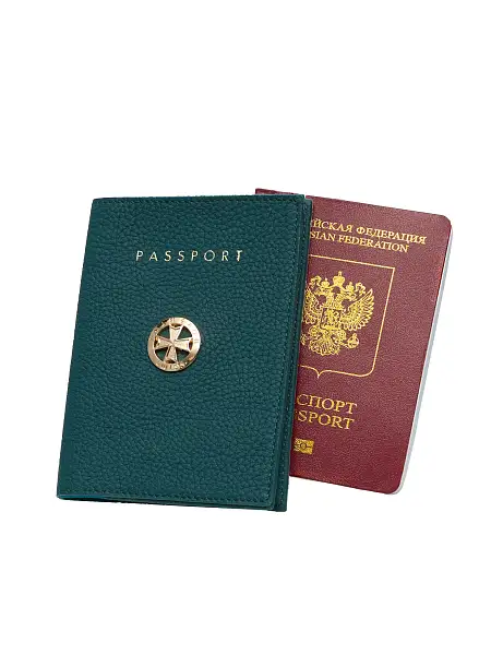 Обложка на паспорт из натуральной кожи NARVIN Vasheron, Артикул: 9161-Polo Ocean фото №1