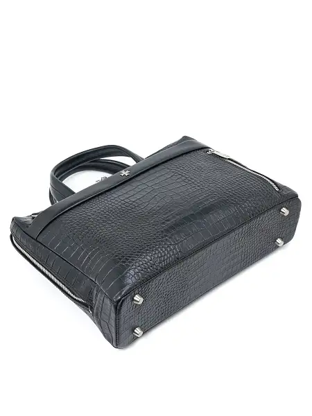 Портфель-сумка NARVIN 9752-Aligro Black из натуральной кожи  Vasheron, Артикул: 9752-Aligro Black фото №1