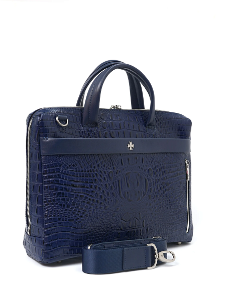 Портфель-сумка NARVIN 9752-Bambino D.Blue из натуральной кожи Vasheron, Артикул: 9752-Bambino D.Blue фото №1