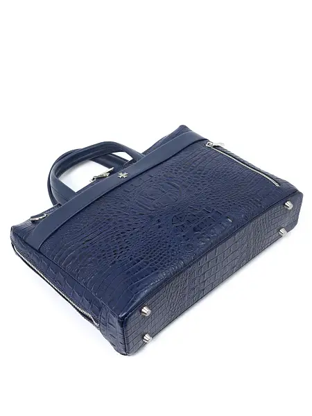 Портфель-сумка NARVIN 9752-Bambino D.Blue из натуральной кожи Vasheron, Артикул: 9752-Bambino D.Blue фото №1