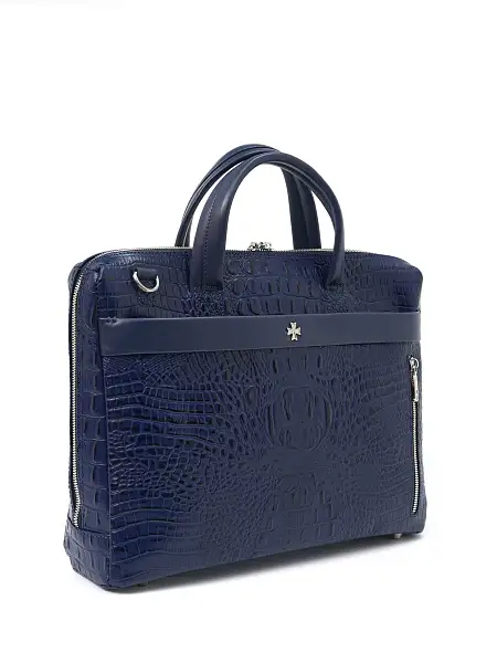 Портфель-сумка NARVIN 9752-Bambino D.Blue из натуральной кожи Vasheron, Артикул: 9752-Bambino D.Blue фото №1