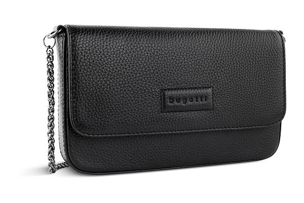 Сумка женская BUGATTI Elsa, черная, воловья кожа/полиэстер, 21,5х3х13 см 49461201 BUGATTI, Артикул: 49461201 фото №1