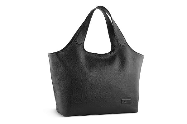 Сумка-шоппер женская BUGATTI Elsa, черная, воловья кожа/полиэстер, 45х12х27 см 49461001 BUGATTI, Артикул: 49461001 фото №1