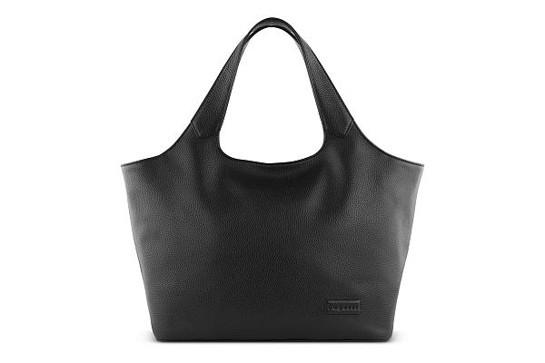 Сумка-шоппер женская BUGATTI Elsa, черная, воловья кожа/полиэстер, 45х12х27 см 49461001 BUGATTI, Артикул: 49461001 фото №1