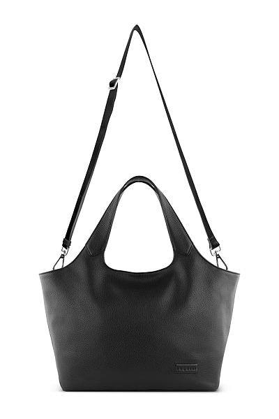 Сумка-шоппер женская BUGATTI Elsa, черная, воловья кожа/полиэстер, 45х12х27 см 49461001 BUGATTI, Артикул: 49461001 фото №1