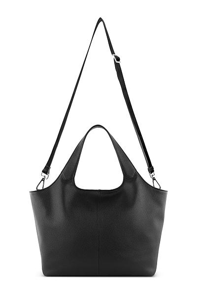 Сумка-шоппер женская BUGATTI Elsa, черная, воловья кожа/полиэстер, 45х12х27 см 49461001 BUGATTI, Артикул: 49461001 фото №1