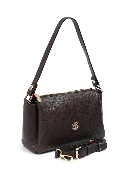 Сумка женская натуральная кожа NARVIN 9823-Chocolate Dark Vasheron, Артикул: 9823-Chocolate Dark фото №1