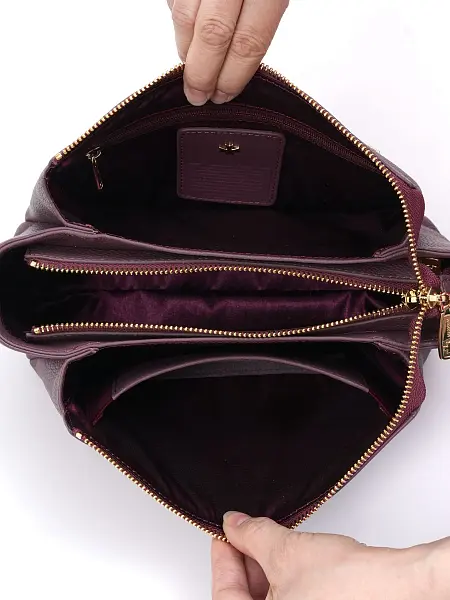 Сумка женская натуральная кожа NARVIN 9823-Chocolate Milk Vasheron, Артикул: 9823-Chocolate Milk фото №1