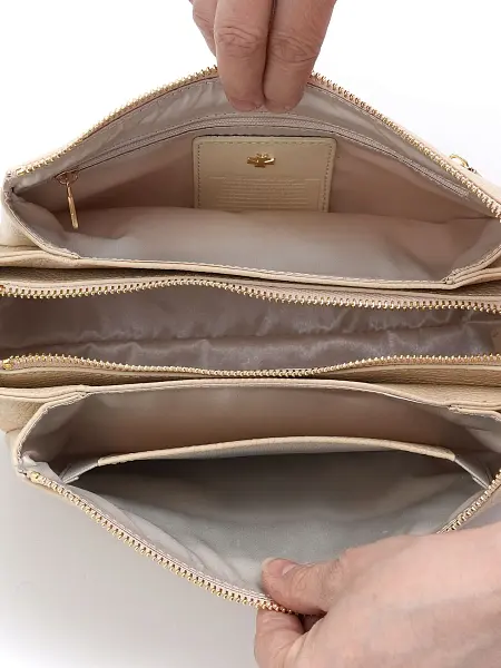 Сумка женская натуральная кожа NARVIN 9823-Polo Cream Vasheron, Артикул: 9823-Polo Cream фото №1