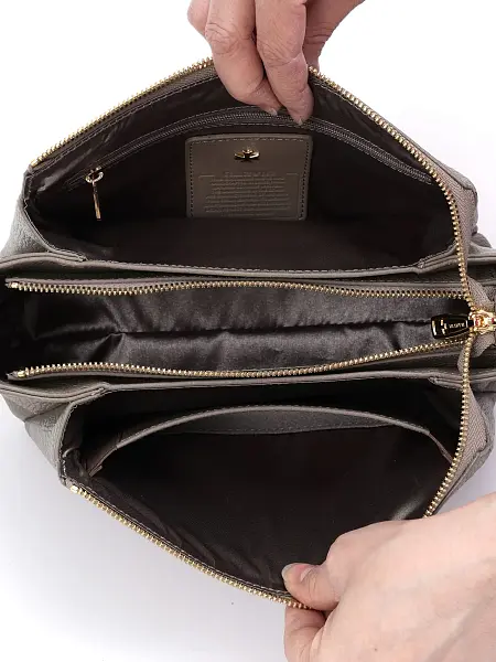 Сумка женская натуральная кожа NARVIN 9823-Sand Platina Vasheron, Артикул: 9823-Sand Platina фото №1