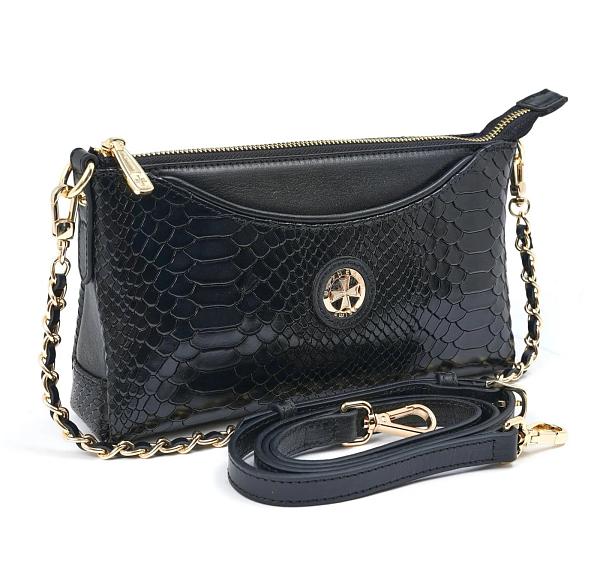 Сумка женская из натуральной кожи NARVIN 9923-Anaconda Black Vasheron, Артикул: 9923-Anaconda Black фото №1