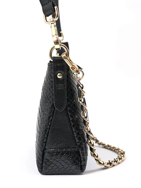 Сумка женская из натуральной кожи NARVIN 9923-Anaconda Black Vasheron, Артикул: 9923-Anaconda Black фото №1