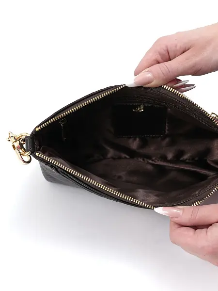 Сумка женская из натуральной кожи NARVIN 9923-Anaconda Brown Vasheron, Артикул: 9923-Anaconda Brown фото №1