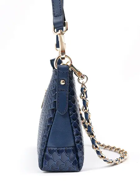 Сумка женская из натуральной кожи NARVIN 9923-Anaconda D.Blue Vasheron, Артикул: 9923-Anaconda D.Blue фото №1