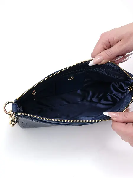 Сумка женская из натуральной кожи NARVIN 9923-Anaconda D.Blue Vasheron, Артикул: 9923-Anaconda D.Blue фото №1