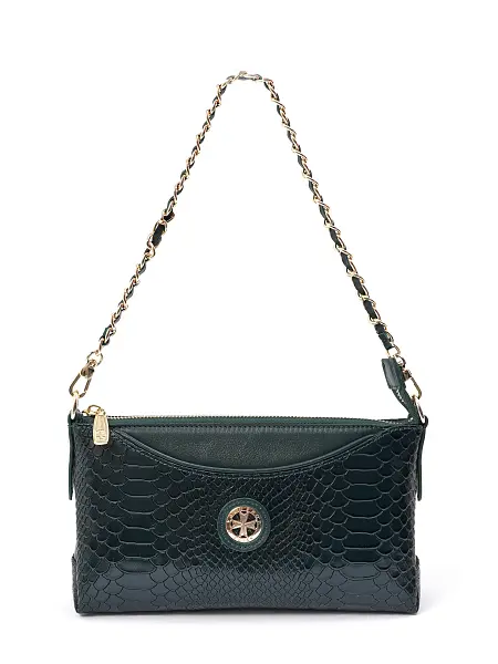 Сумка женская из натуральной кожи NARVIN 9923-Anaconda Green Vasheron, Артикул: 9923-Anaconda Green фото №1