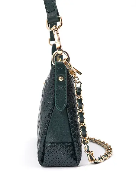 Сумка женская из натуральной кожи NARVIN 9923-Anaconda Green Vasheron, Артикул: 9923-Anaconda Green фото №1