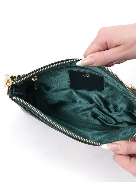 Сумка женская из натуральной кожи NARVIN 9923-Anaconda Green Vasheron, Артикул: 9923-Anaconda Green фото №1