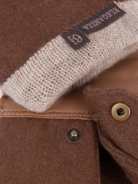 Перчатки женские ш+каш. F-HS0097 taupe/brown Eleganzza, Артикул: F-HS0097-75_01-00010 фото №1