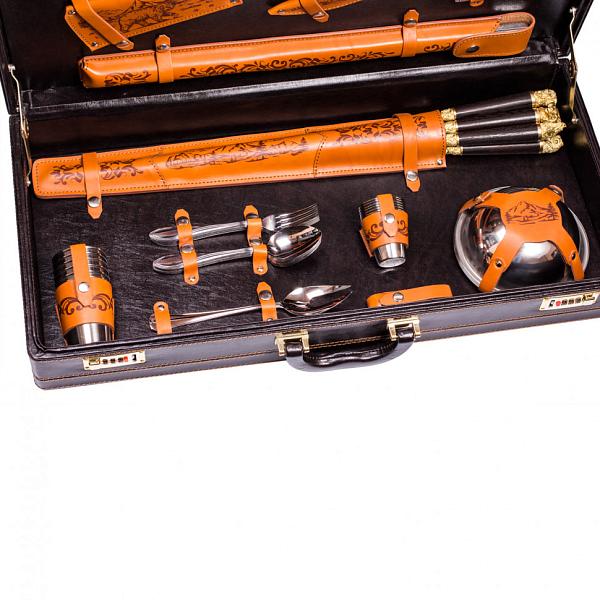 Подарочный набор дорожный шашлычный в сумке-кейсе "Лесной" (6 персон) AKSO 149ИИ6-П АКСО, Артикул: 149ИИ6-П фото №1