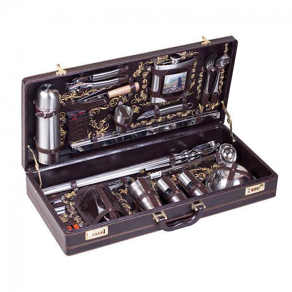 Шашлычный подарочный набор для пикника «Бивак» (6 персон) AKSO 141ИИ6-П АКСО, Артикул: 141ИИ6-П фото №1