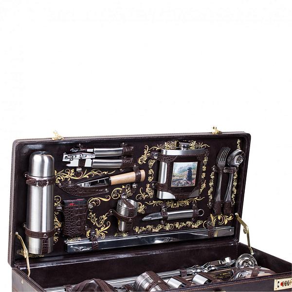 Шашлычный подарочный набор для пикника «Бивак» (6 персон) AKSO 141ИИ6-П АКСО, Артикул: 141ИИ6-П фото №1