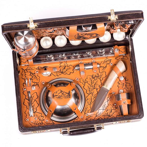 Подарочный набор для пикника «На привале» медведь белый (6 персон) AKSO 112КИ6-Г1 АКСО, Артикул: 112КИ6-Г1 фото №1