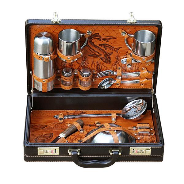 Подарочный набор для пикника «Рыбацкий» (2 персоны) AKSO 129КИ2-П АКСО, Артикул: 129КИ2-П фото №1