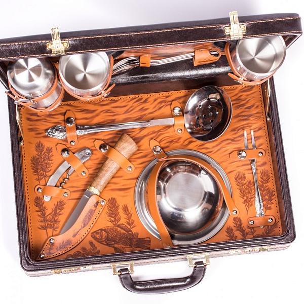 Подарочный набор для пикника «Рыбацкий» (2 персоны) AKSO 129КИ2-П АКСО, Артикул: 129КИ2-П фото №1