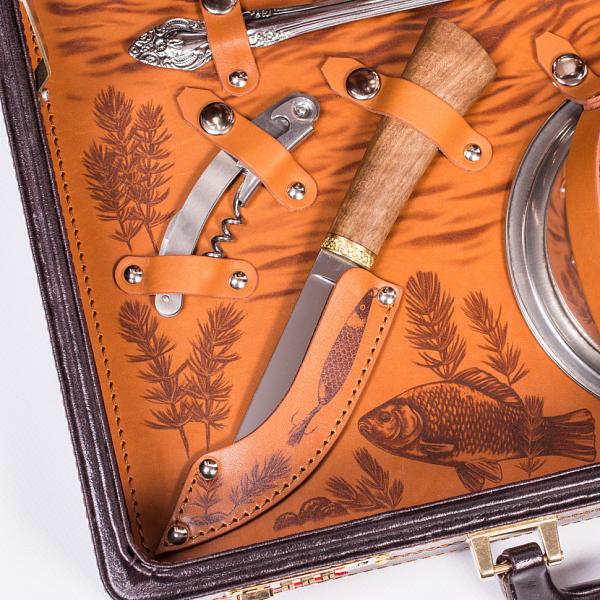 Подарочный набор для пикника «Рыбацкий» (2 персоны) AKSO 129КИ2-П АКСО, Артикул: 129КИ2-П фото №1