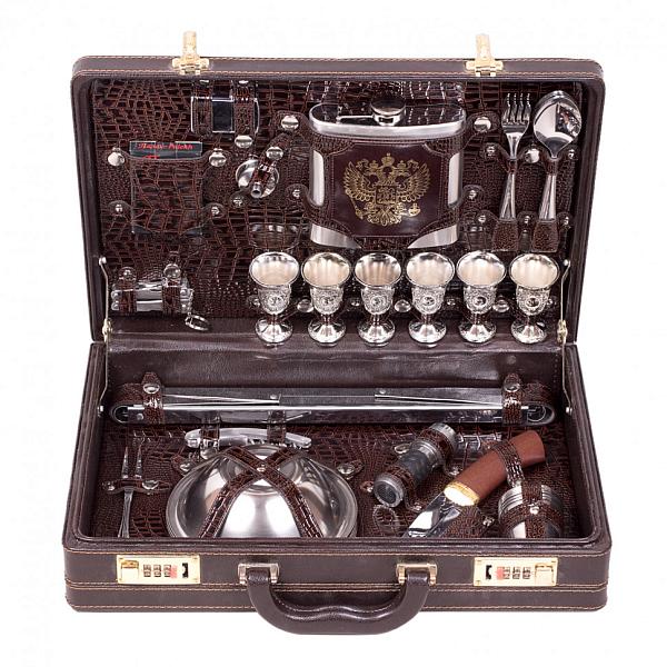 Шашлычный набор подарочный для пикника «Дорожный» (на 6 персон) AKSO 118КИ6-КОР-Р АКСО, Артикул: 118КИ6-КОР-Р фото №1