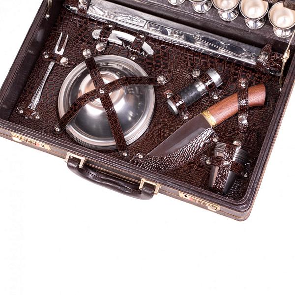 Шашлычный набор подарочный для пикника «Дорожный» (на 6 персон) AKSO 118КИ6-КОР-Р АКСО, Артикул: 118КИ6-КОР-Р фото №1