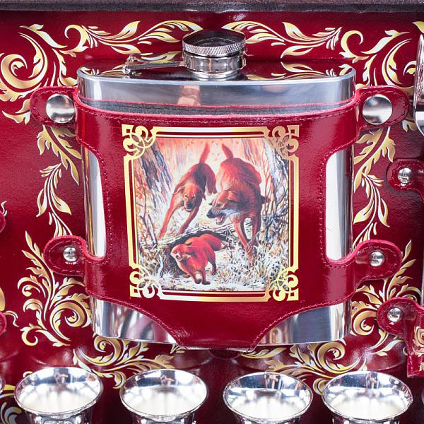 Шашлычный набор подарочный для пикника «Дорожный» бордо (на 6 персон) AKSO 118КИ6-П АКСО, Артикул: 118КИ6-П фото №1