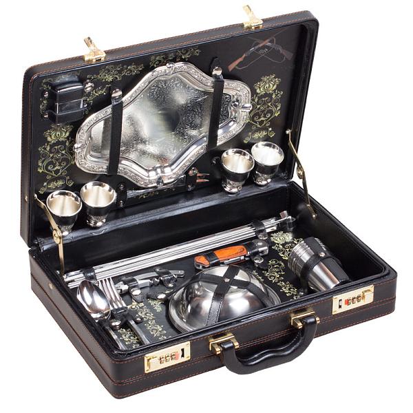 Шашлычный набор подарочный для пикника «Турист» (на 4 персоны) AKSO 128КИ4-П АКСО, Артикул: 128КИ4-П фото №1