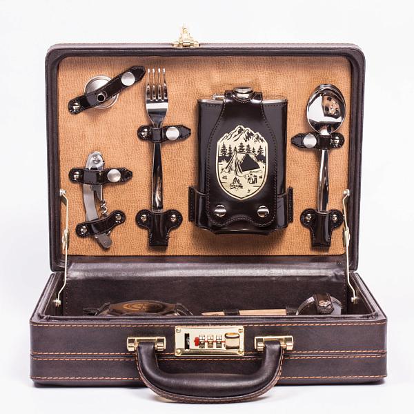 Шашлычный набор подарочный «На пикник» (на 4 персоны) AKSO 160ИИ4-Т АКСО, Артикул: 160ИИ4-Т фото №1