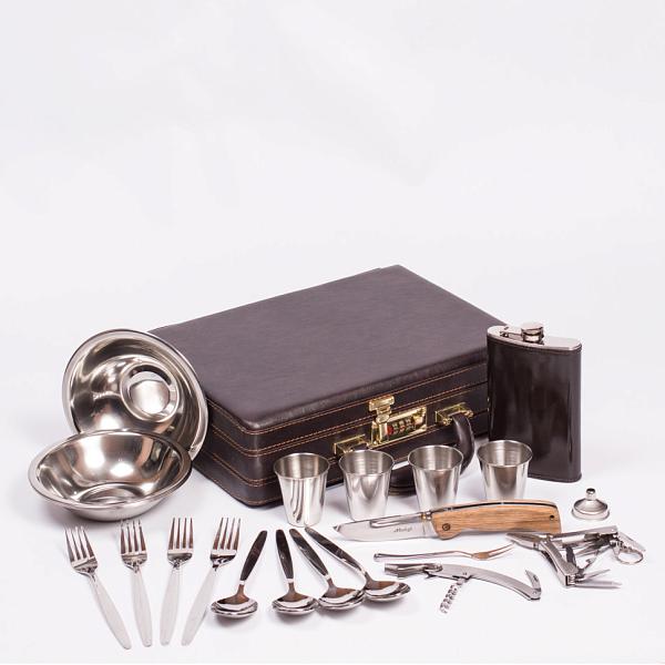 Шашлычный набор подарочный «На пикник» (на 4 персоны) AKSO 160ИИ4-Т АКСО, Артикул: 160ИИ4-Т фото №1