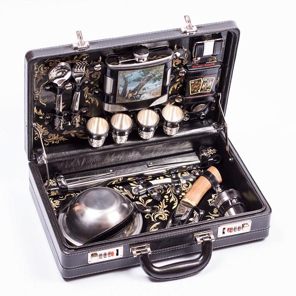 Шашлычный набор подарочный для пикника «Стиль» (на 4 персоны) AKSO 130КИ4-П АКСО, Артикул: 130КИ4-П фото №1