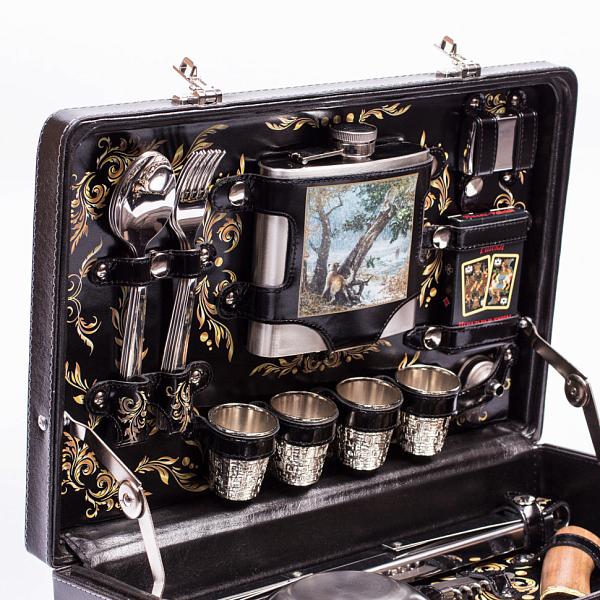 Шашлычный набор подарочный для пикника «Стиль» (на 4 персоны) AKSO 130КИ4-П АКСО, Артикул: 130КИ4-П фото №1