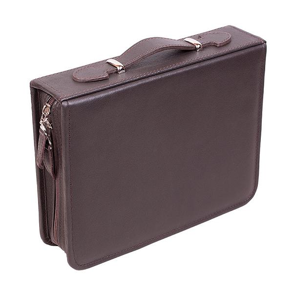 Подарочный дорожный набор в кожаной сумке (3 персоны) коричневый AKSO 205КК3 АКСО, Артикул: 205КК3 фото №1