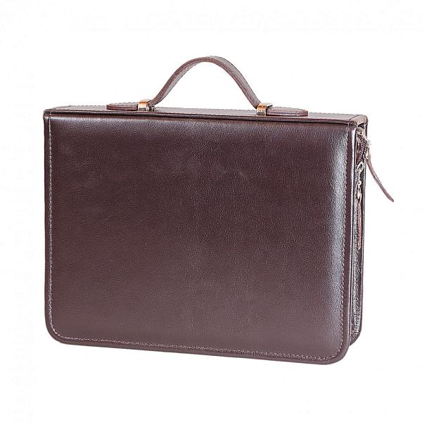 Подарочный дорожный набор в кожаной сумке (2 персоны) коричневый AKSO 206КК2 АКСО, Артикул: 206КК2 фото №1