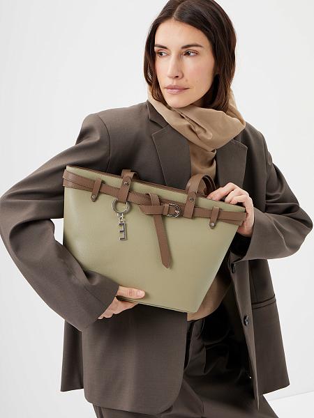 Сумка ELEGANZZA ZZ-50710 milk chocolate/pistachio Eleganzza, Артикул: ZZ-50710-01-00058411 фото №1