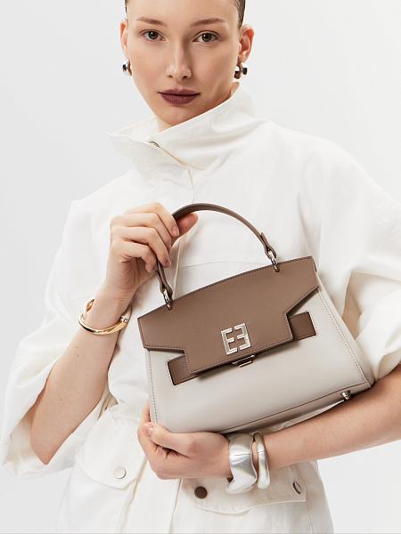 Сумка ELEGANZZA Z-24215-2 grey smoke/milk chocolate Eleganzza, Артикул: Z-24215-2-01-00058473 фото №1